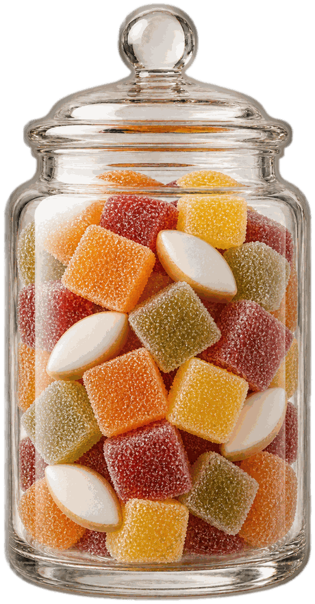 Bocal de pâtes de fruits et de calissons