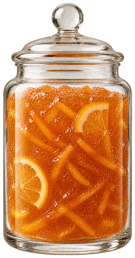Bocal de confiture d'oranges amères