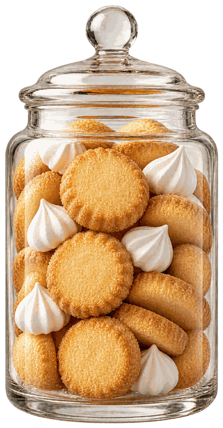 Bocal de sablés et de meringues
