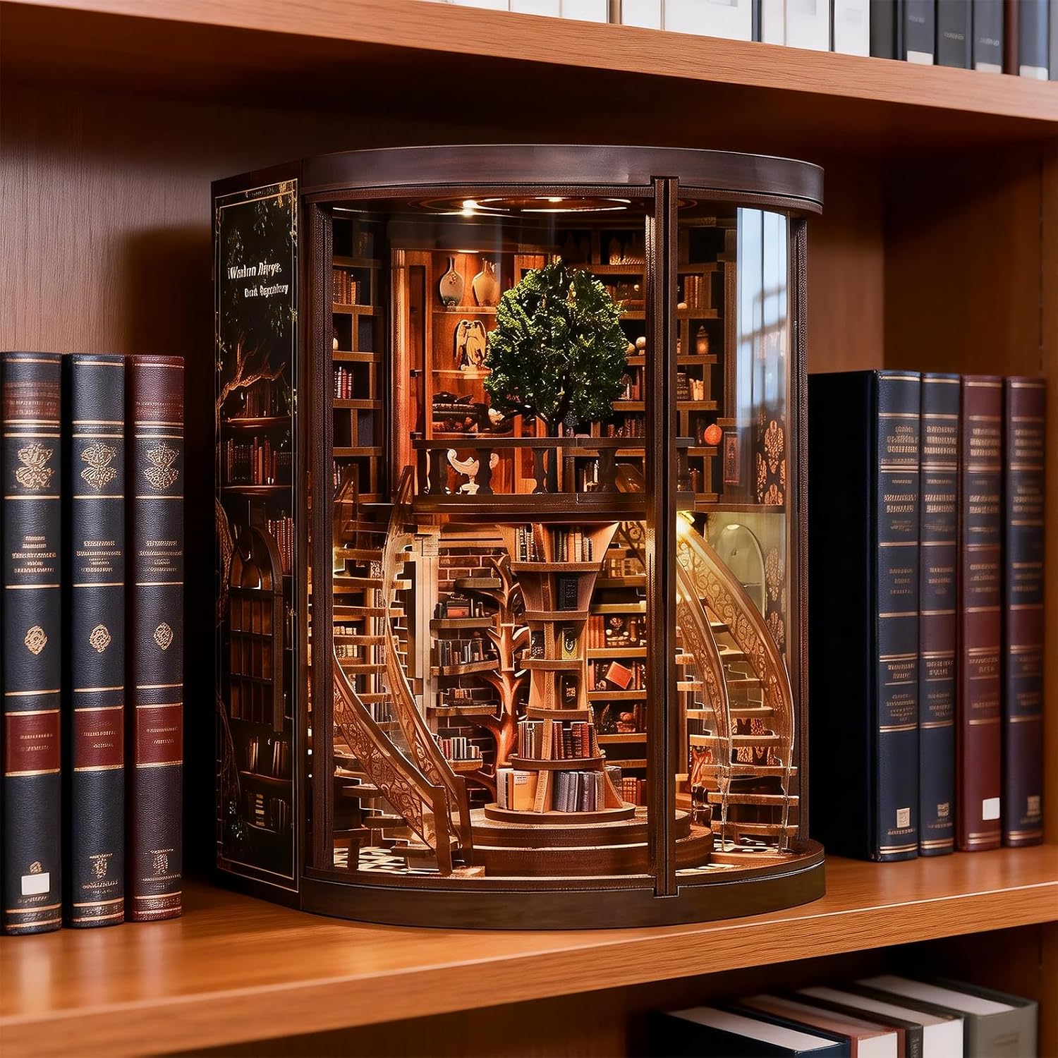 Book nook bibliothèque rotonde à monter, vue 6
