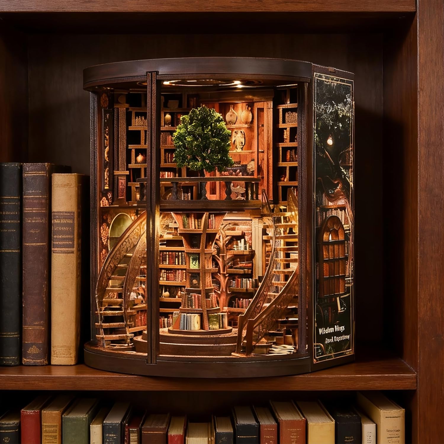 Book nook bibliothèque rotonde à monter, vue 8