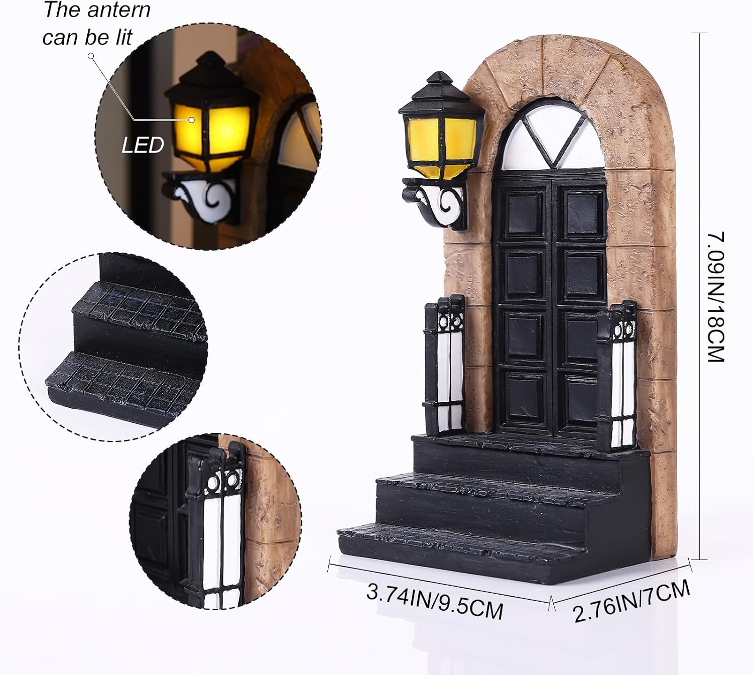 Serre-livre porte ancienne lumineuse, vue 3