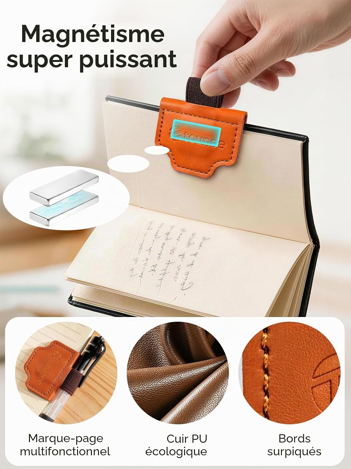 Marque-pages magnétiques avec porte-stylo, vue 2