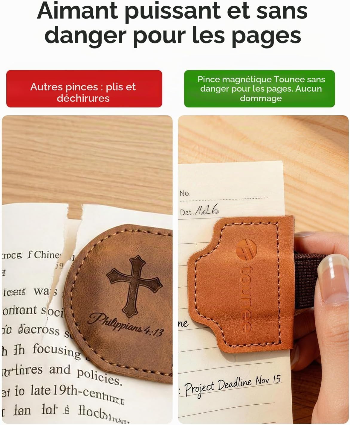 Marque-pages magnétiques avec porte-stylo, vue 4