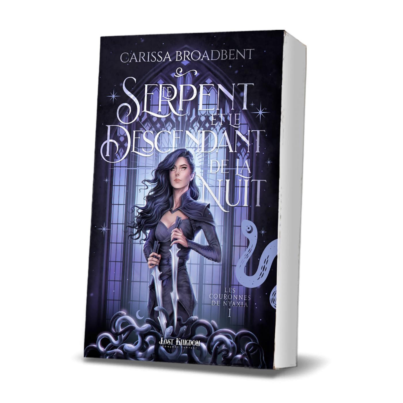 Couverture du roman Le Serpent et le Descendant de la Nuit, tome 1 de Carissa Broadbent, édition brochée