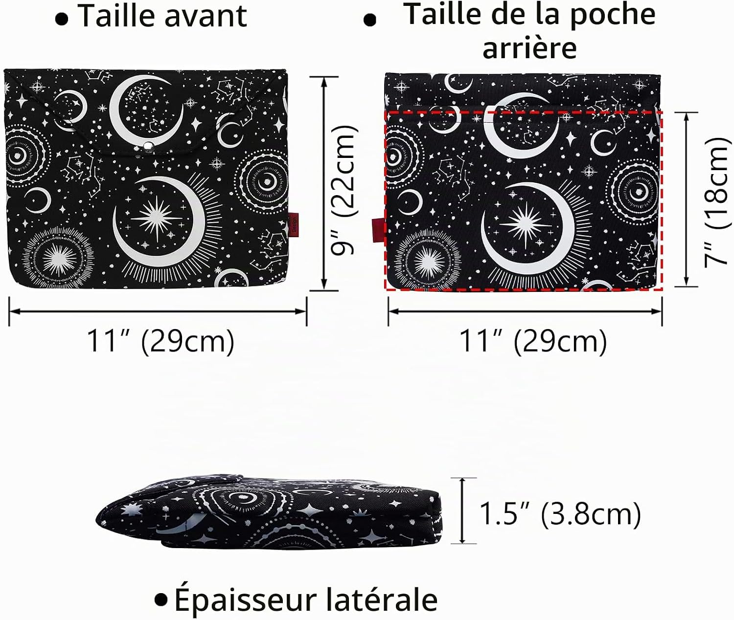 Pochette à livre rembourrée phosphorescente, vue 2