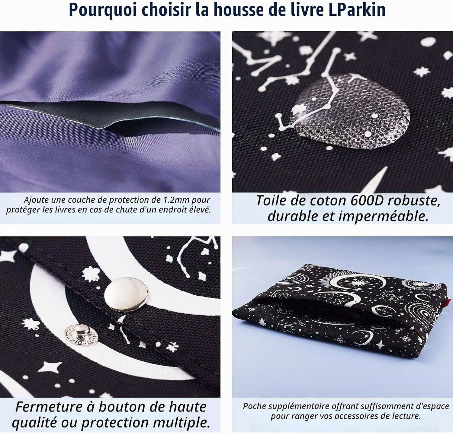 Pochette à livre rembourrée phosphorescente, vue 3