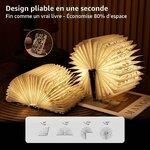 Lampe livre pliable noire à fleurs dorées, vue 6