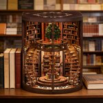 Book nook bibliothèque rotonde à monter, vue 7