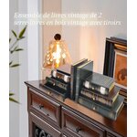 Serre-livres faux livres anciens à tiroirs, vue 2