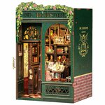 Book nook CUTEBEE Owl Bookstore : maquette en bois d'une librairie anglaise miniature à glisser entre des livres