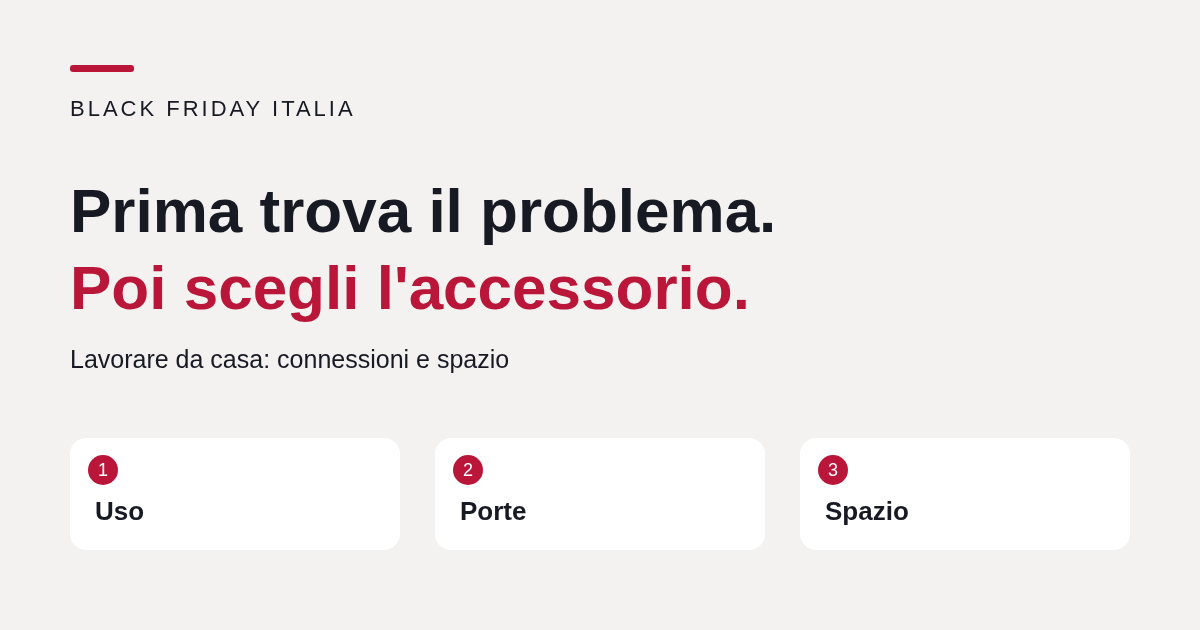 Accessori per lavorare da casa: scegli prima il problema da risolvere