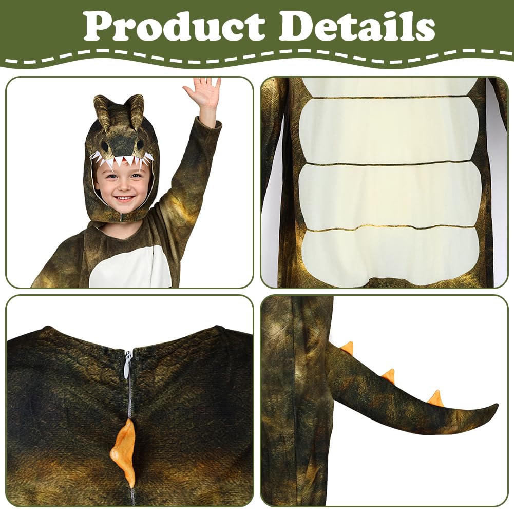 Costume T-Rex grigio AYBUY, dettaglio