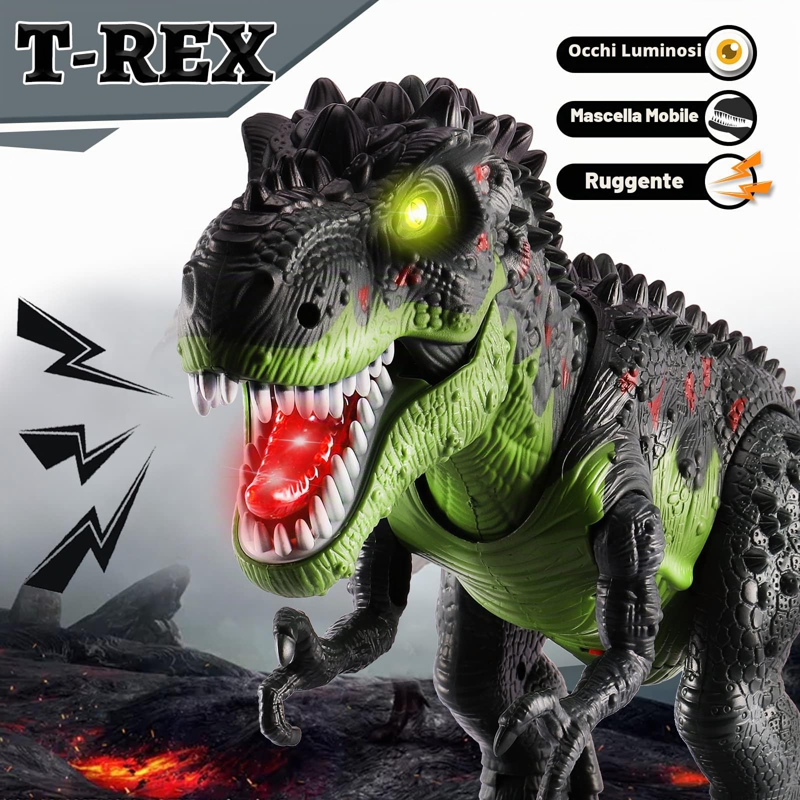 T-Rex TOEY PLAY da 47 cm, dettaglio