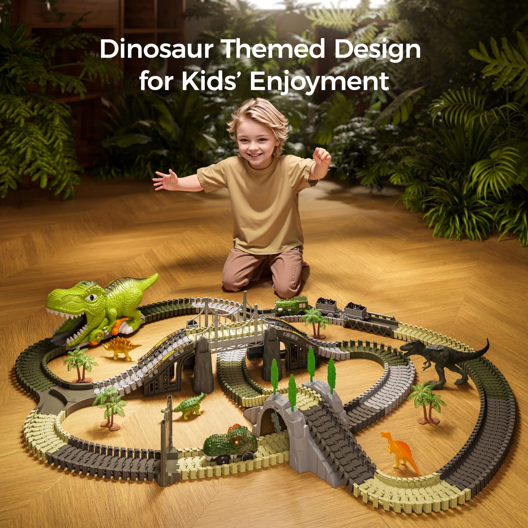Tunnel a forma di dinosauro della pista TUMAMA, dettaglio