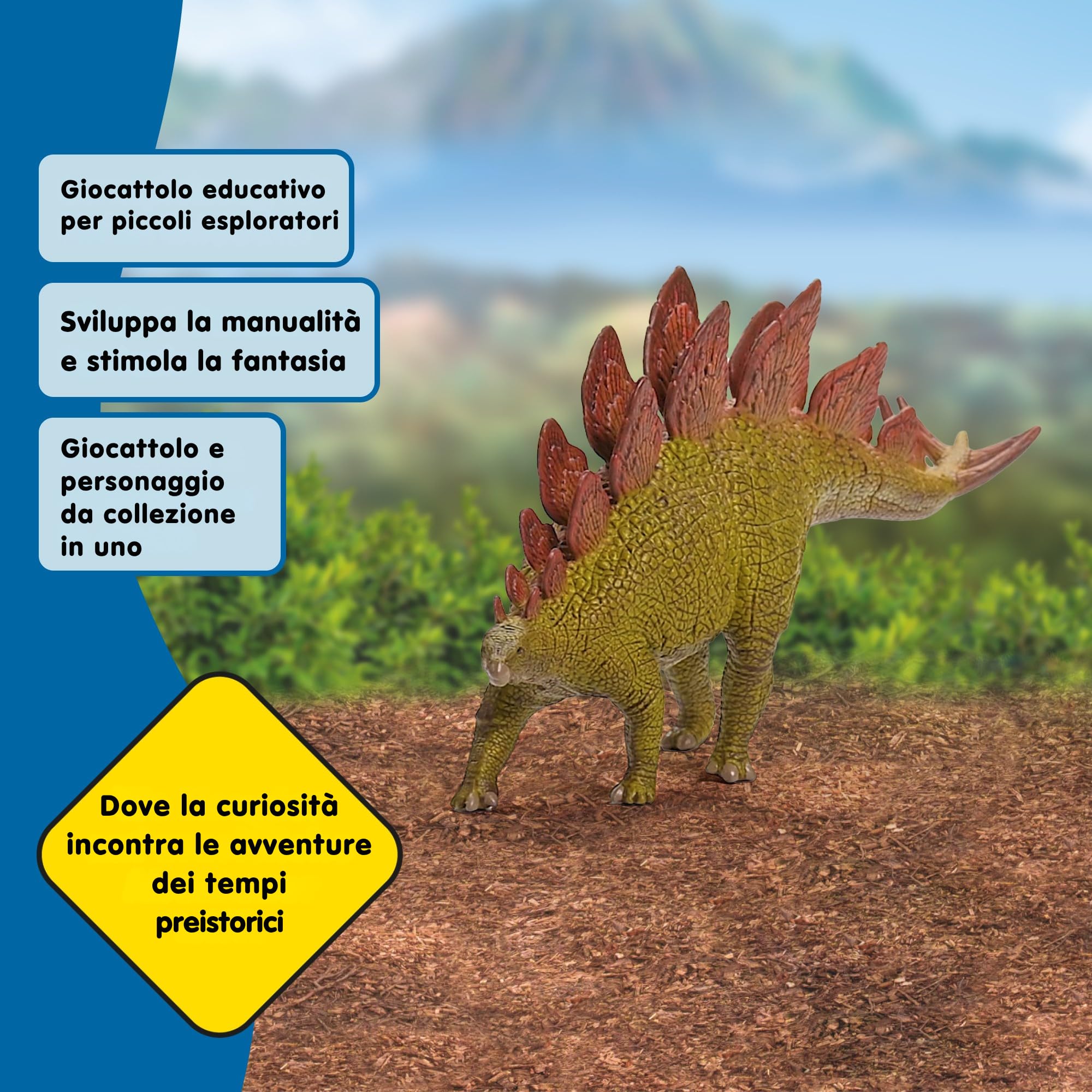 Stegosauro Schleich 15040, dettaglio della coda con aculei