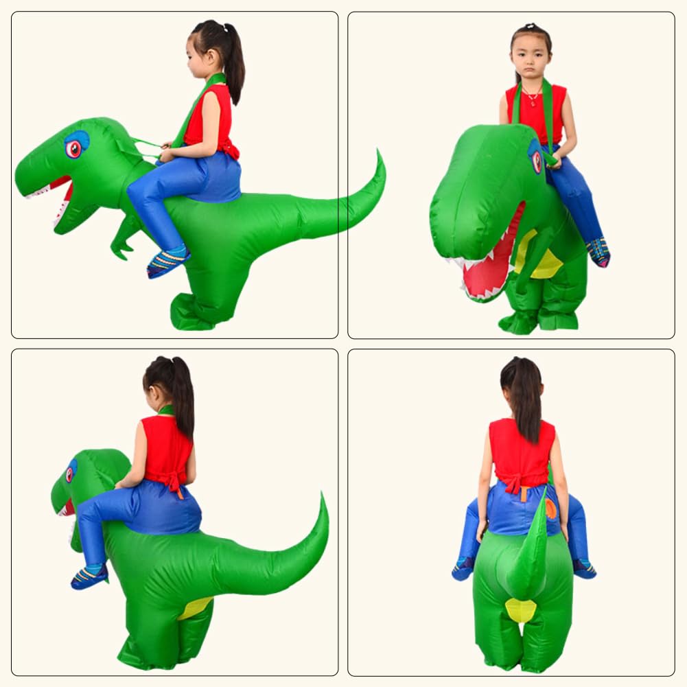 Costume gonfiabile dinosauro verde LOLANTA, altra vista