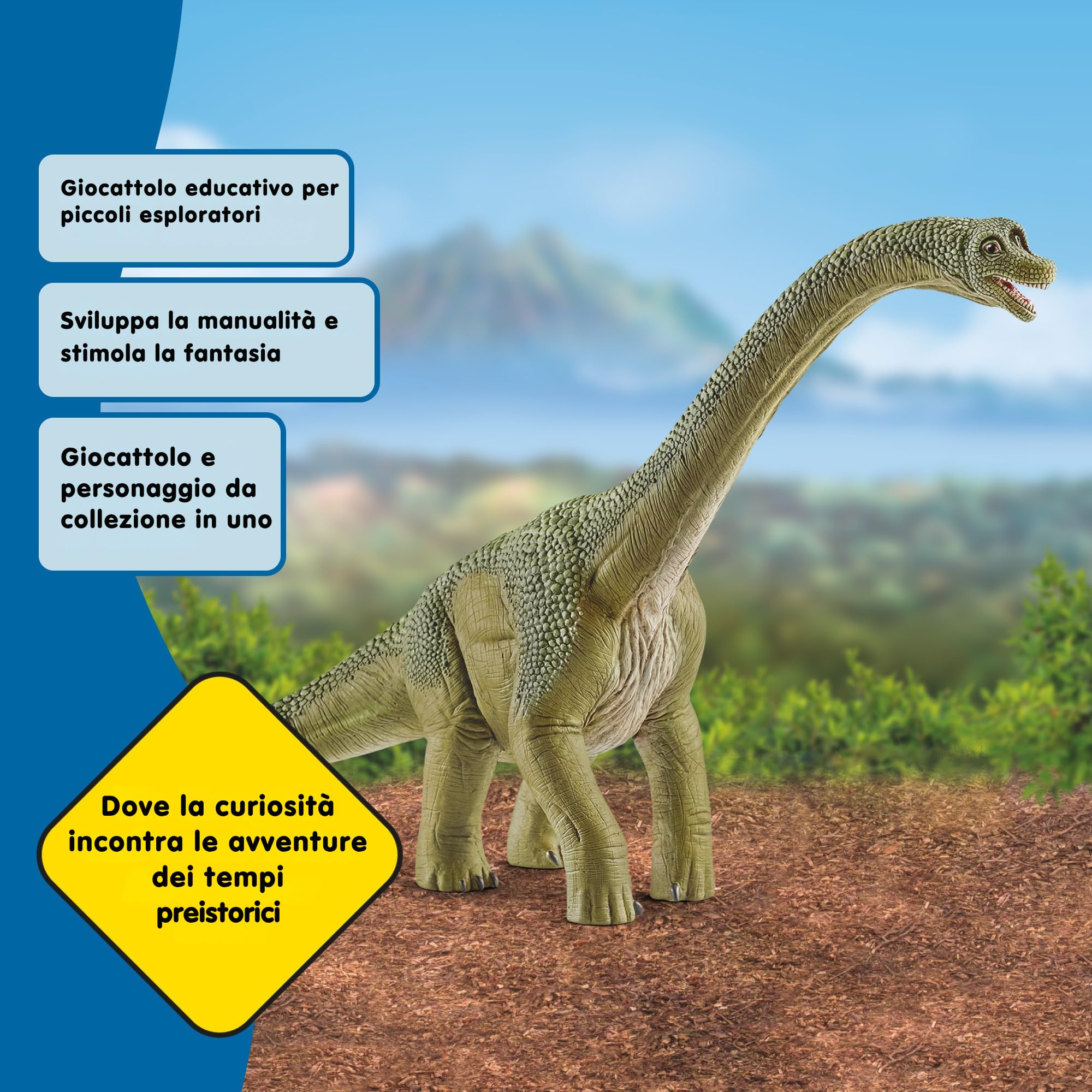Brachiosauro Schleich 14581, dettaglio della testa