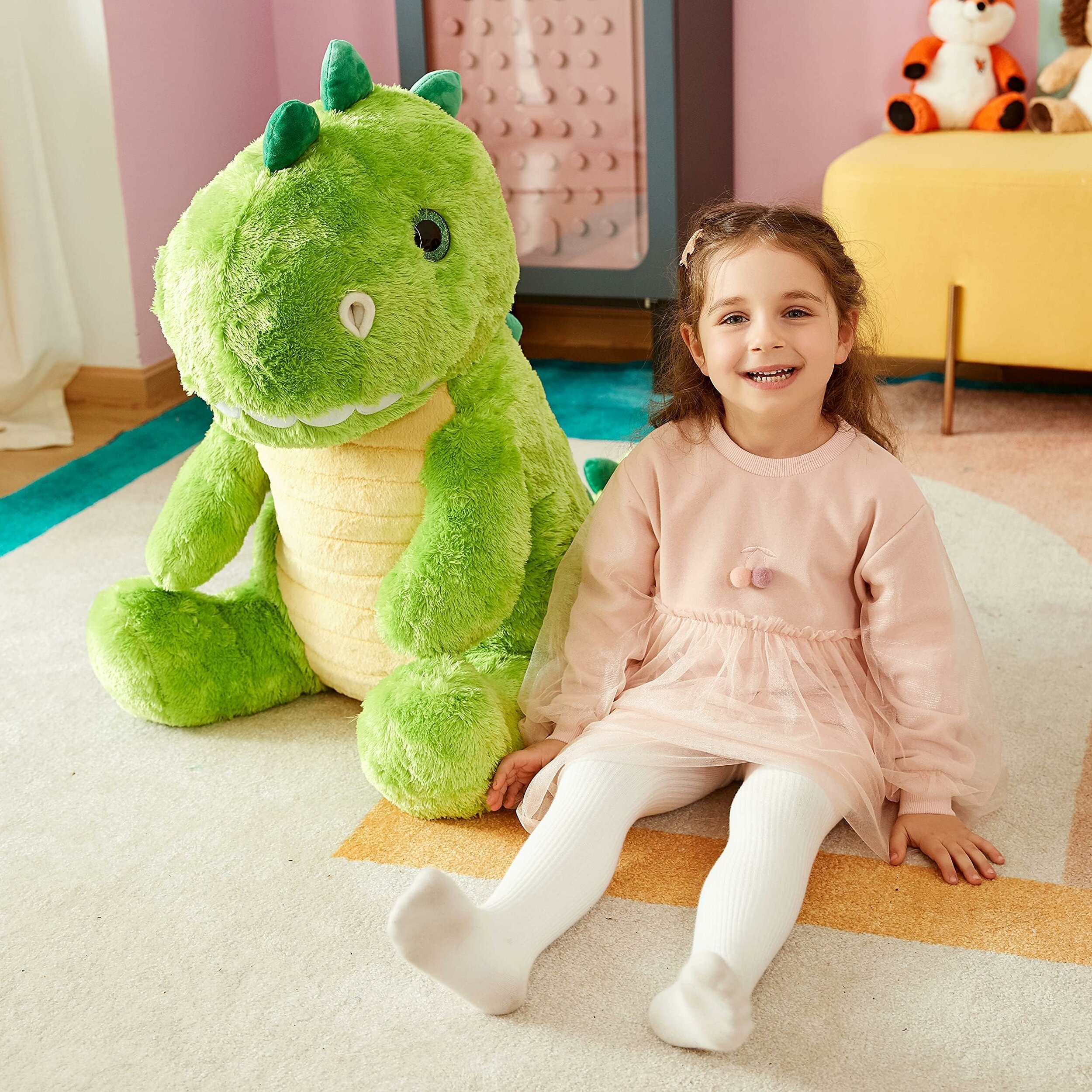 Peluche dinosauro gigante IKASA, altra vista