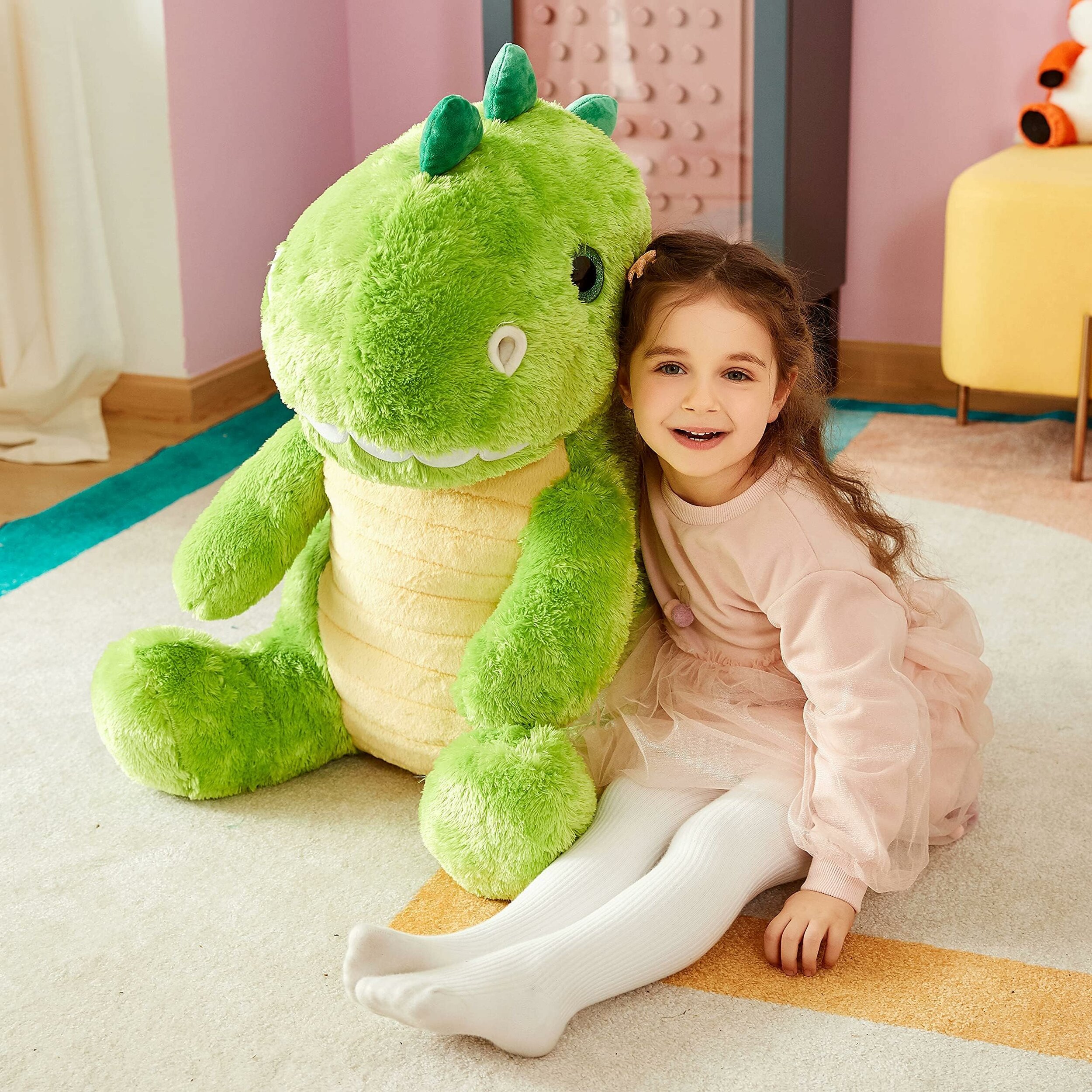 Peluche dinosauro gigante IKASA, altra vista