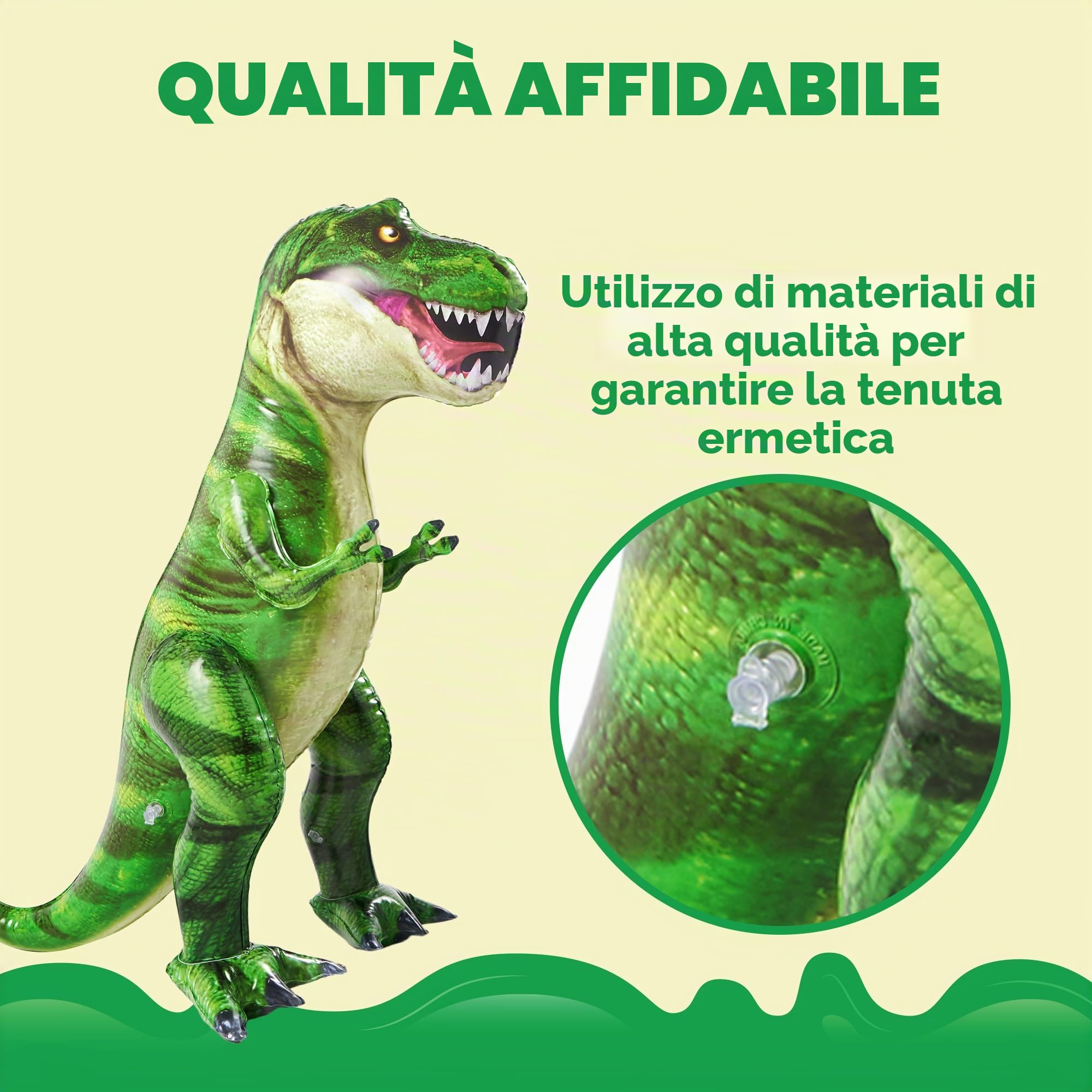 Testa del T-Rex gonfiabile JOYIN, dettaglio