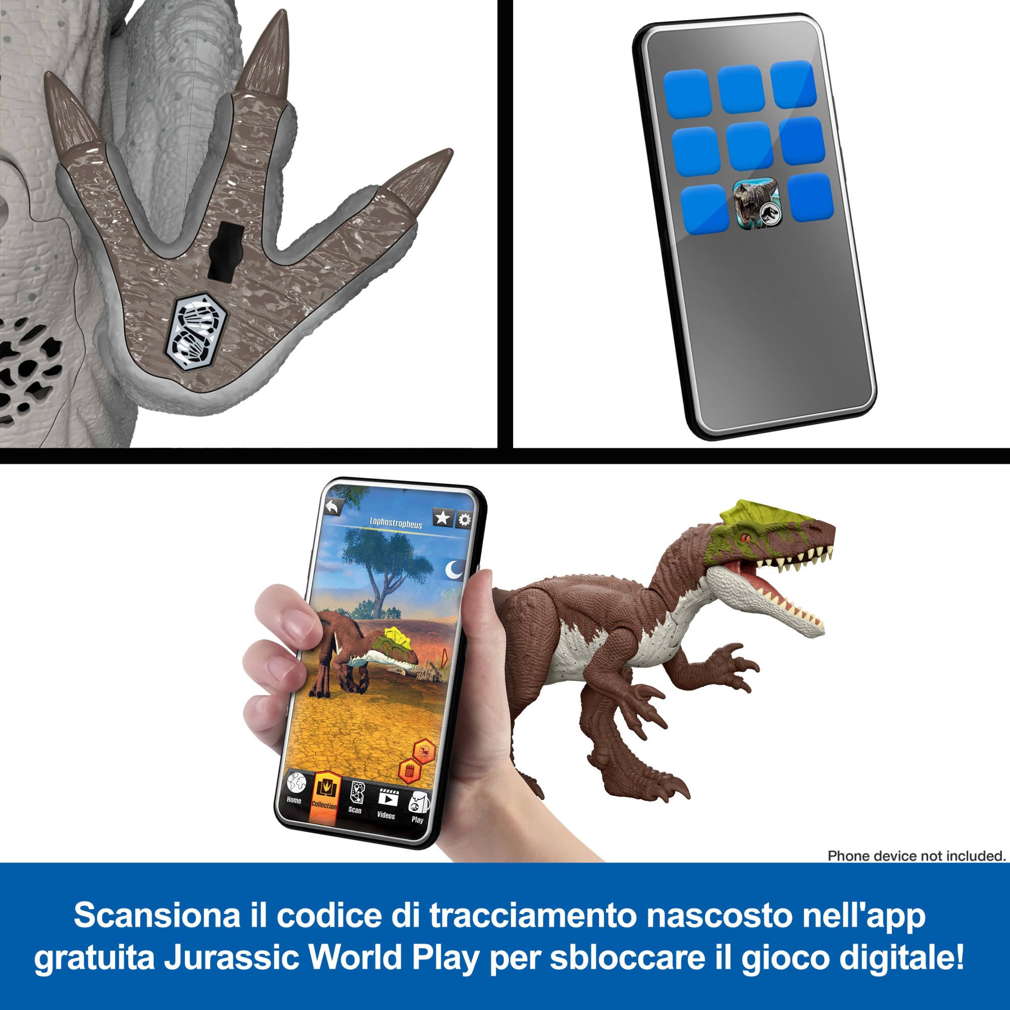 Anchilosauro Ruggito Selvaggio Mattel JGB90, dettaglio