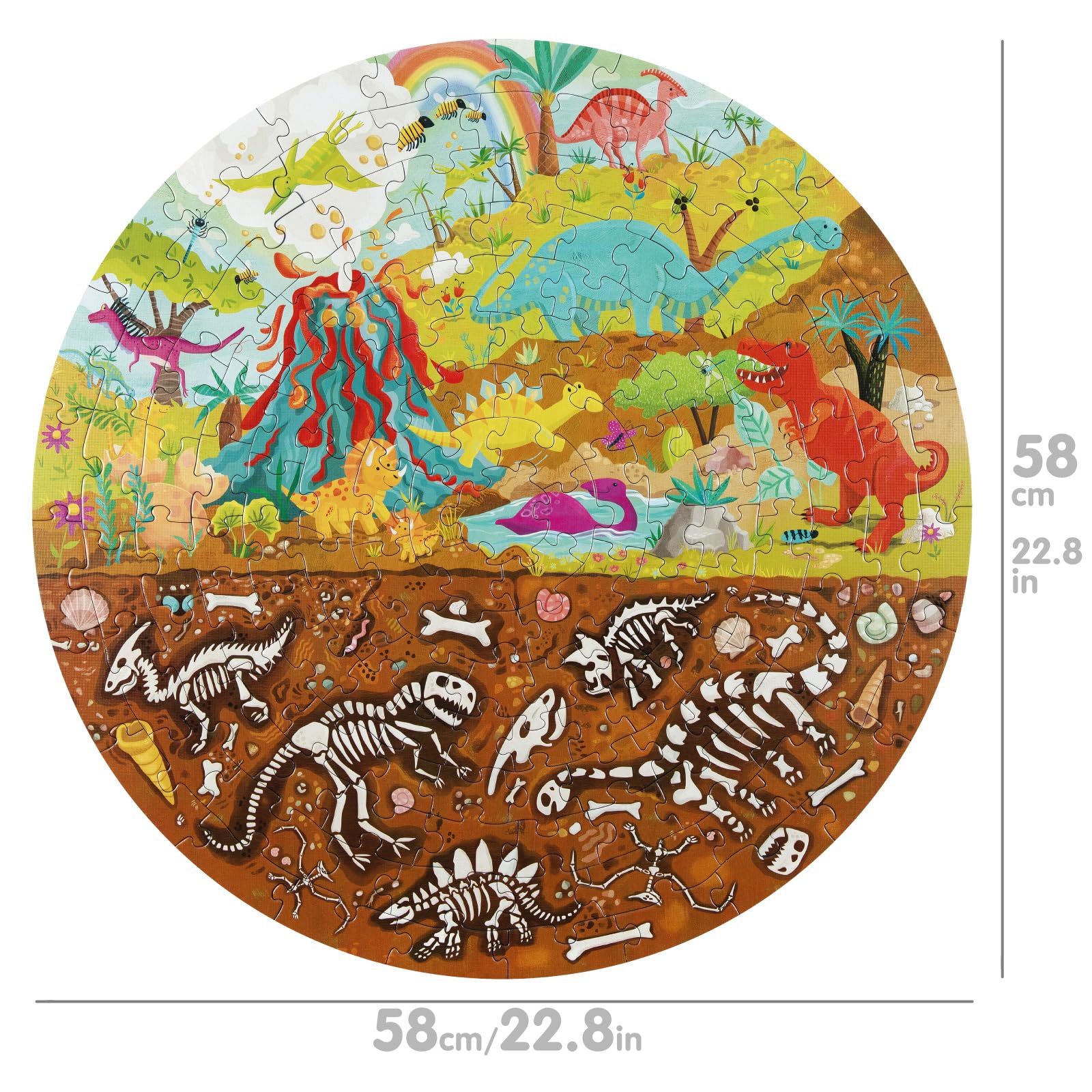 Puzzle rotondo Boppi Dinosauri, altra vista