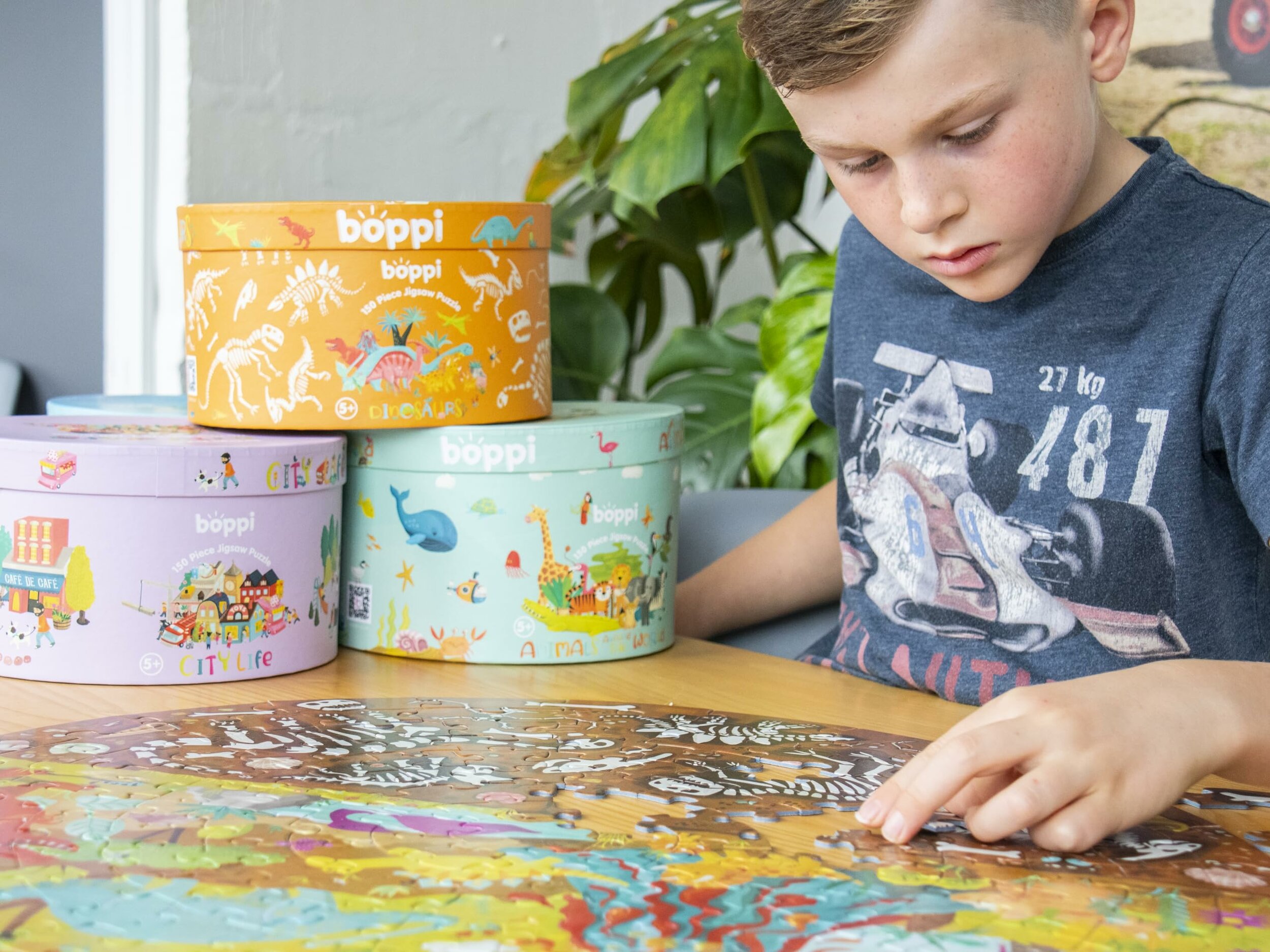 Puzzle rotondo Boppi Dinosauri, dettaglio