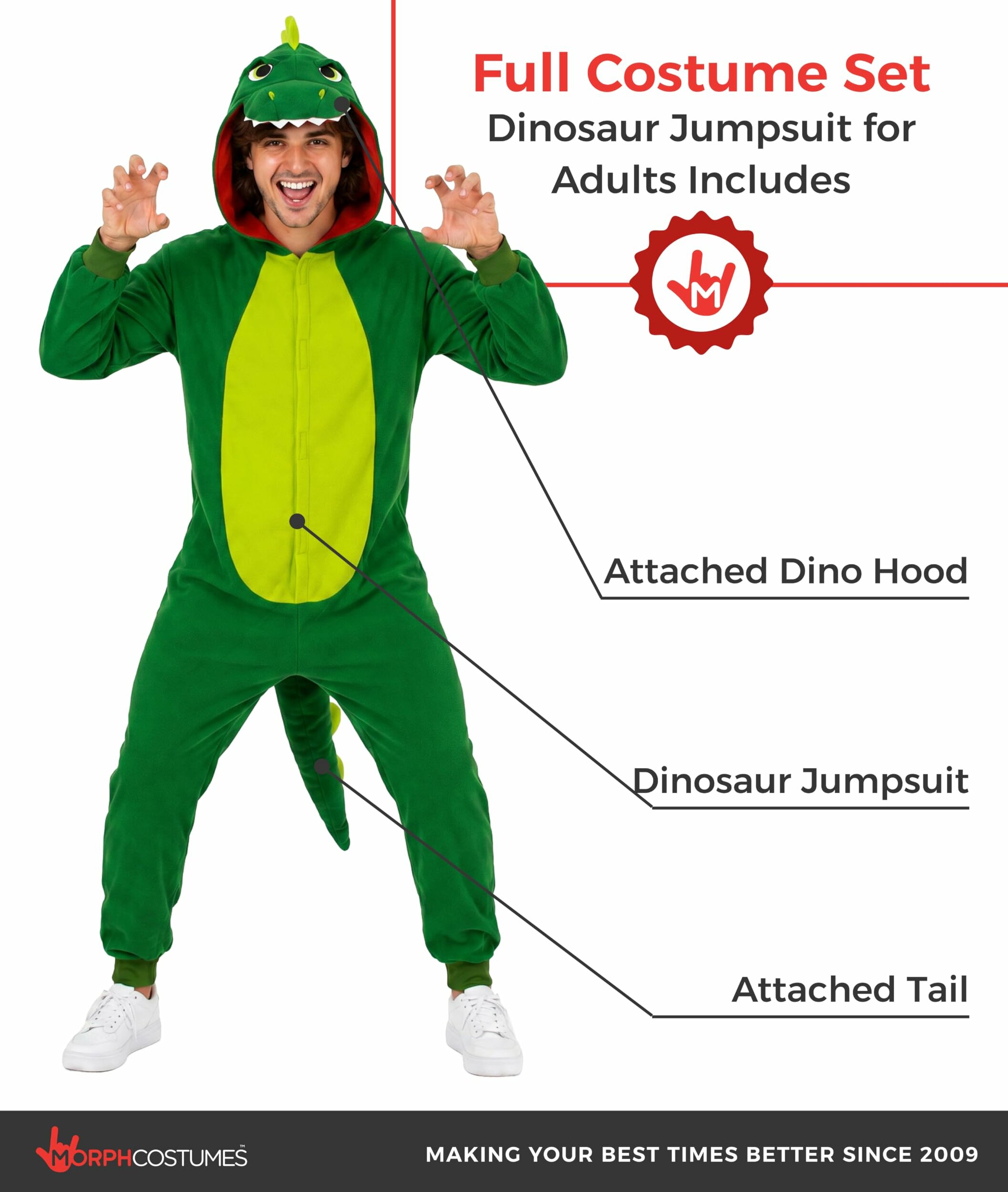 Costume da dinosauro Morph per adulti, altra vista
