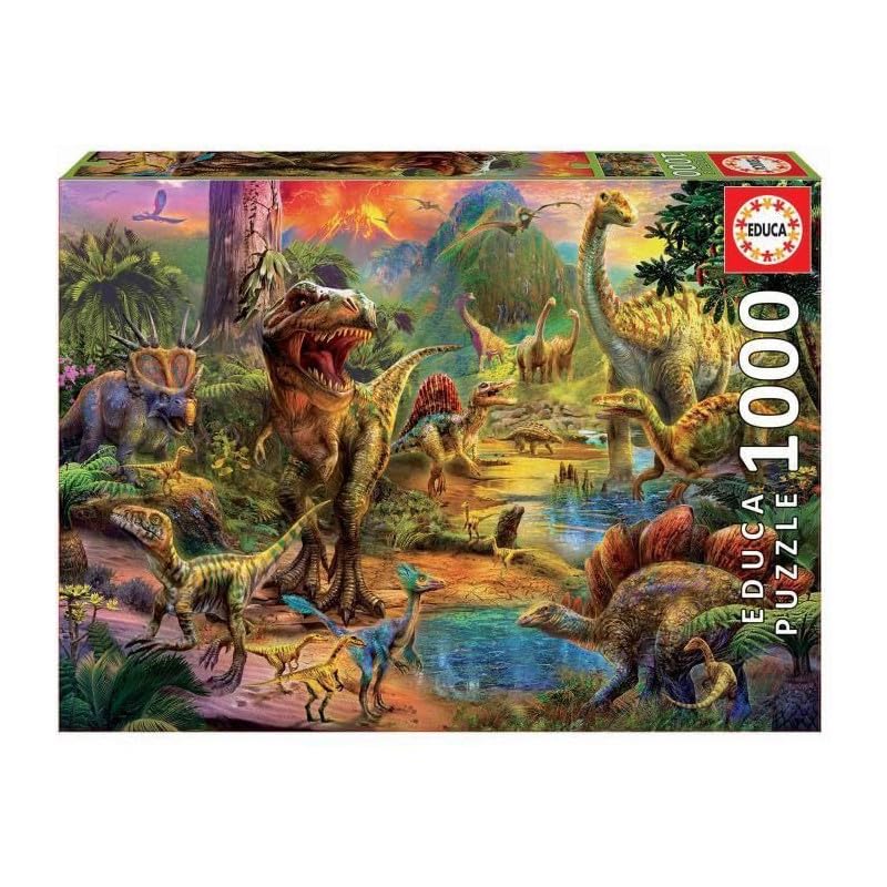 Puzzle Educa Terra di dinosauri, dettaglio dei pezzi