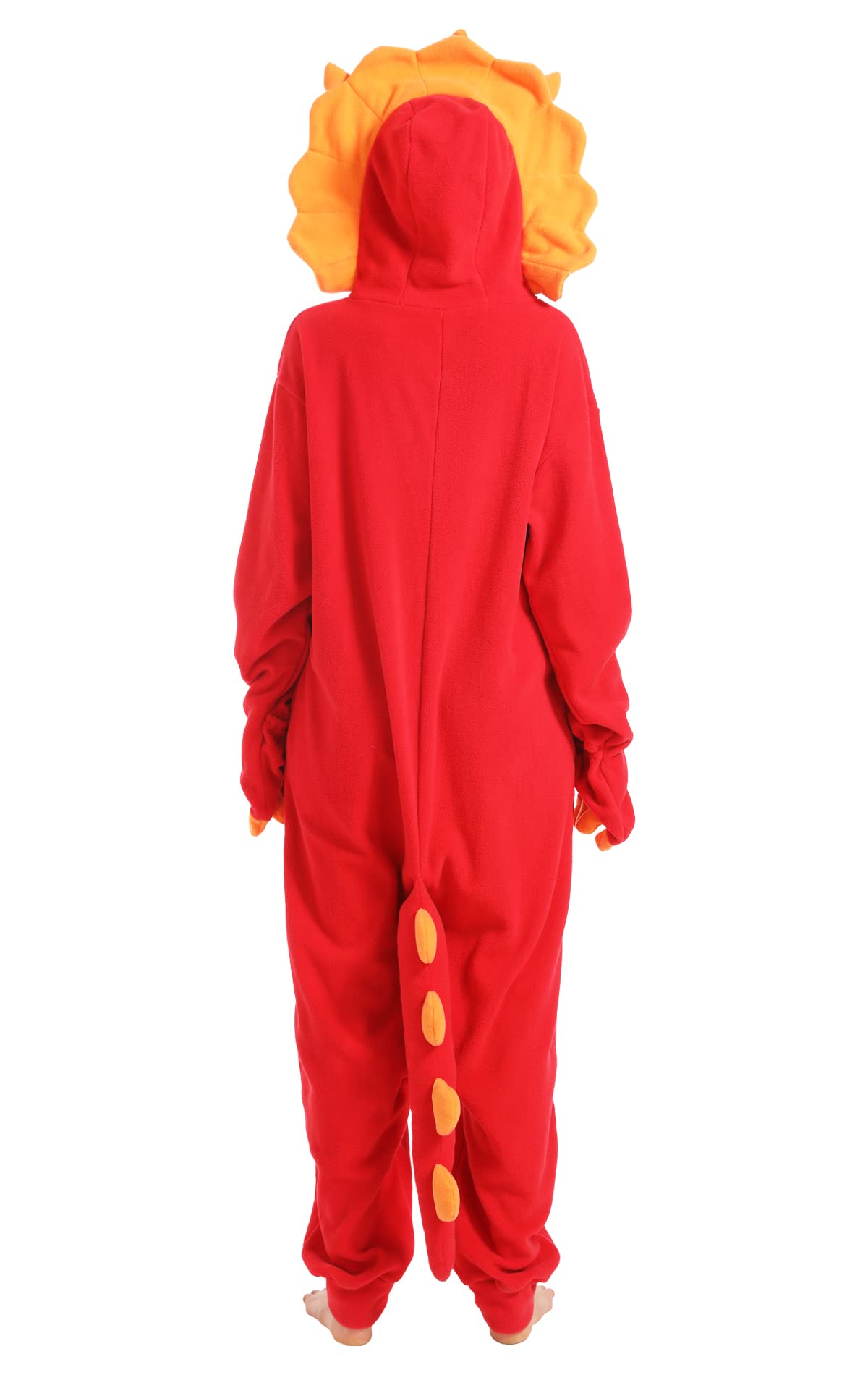Kigurumi Triceratopo rosso dressfan, altra vista
