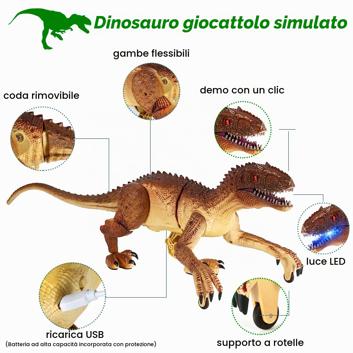 Dinosauro telecomandato Kizmyee, altra vista