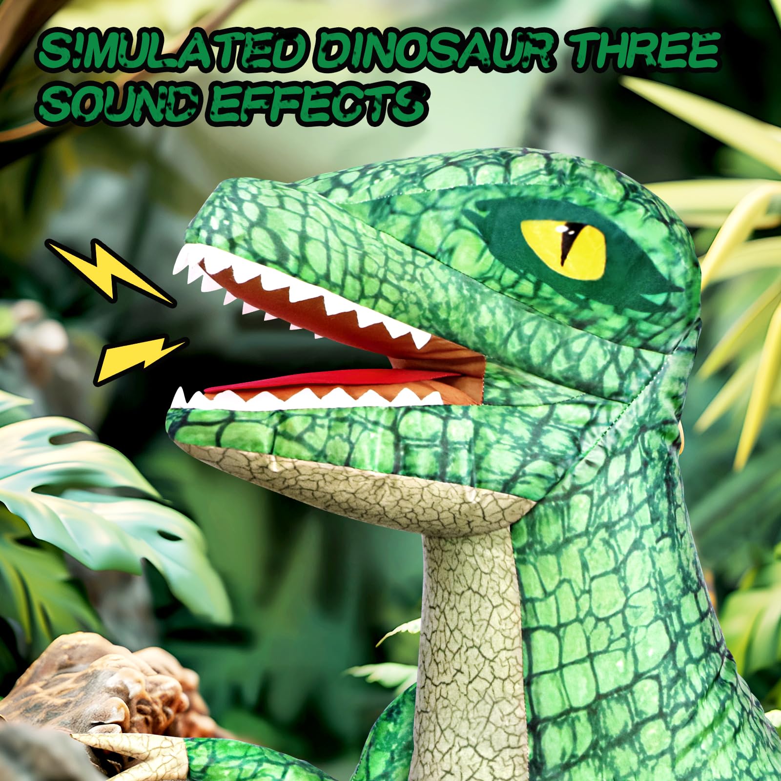 Dinosauro gonfiabile telecomandato Jovow, altra vista