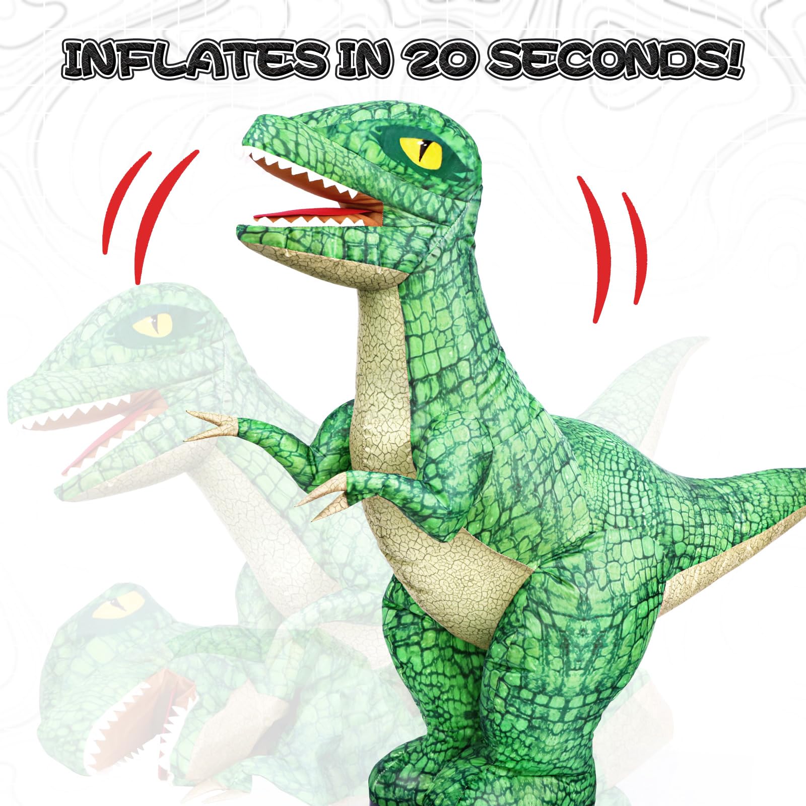 Dinosauro gonfiabile telecomandato Jovow, altra immagine