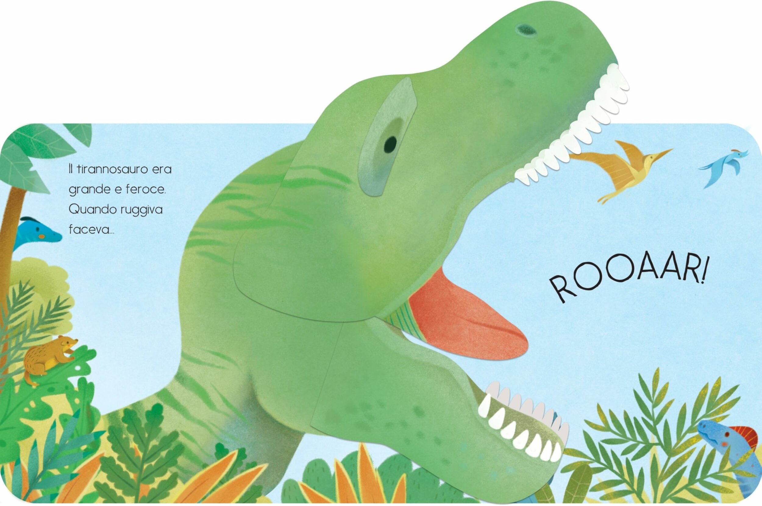 Libro pop-up Usborne I dinosauri, dettaglio