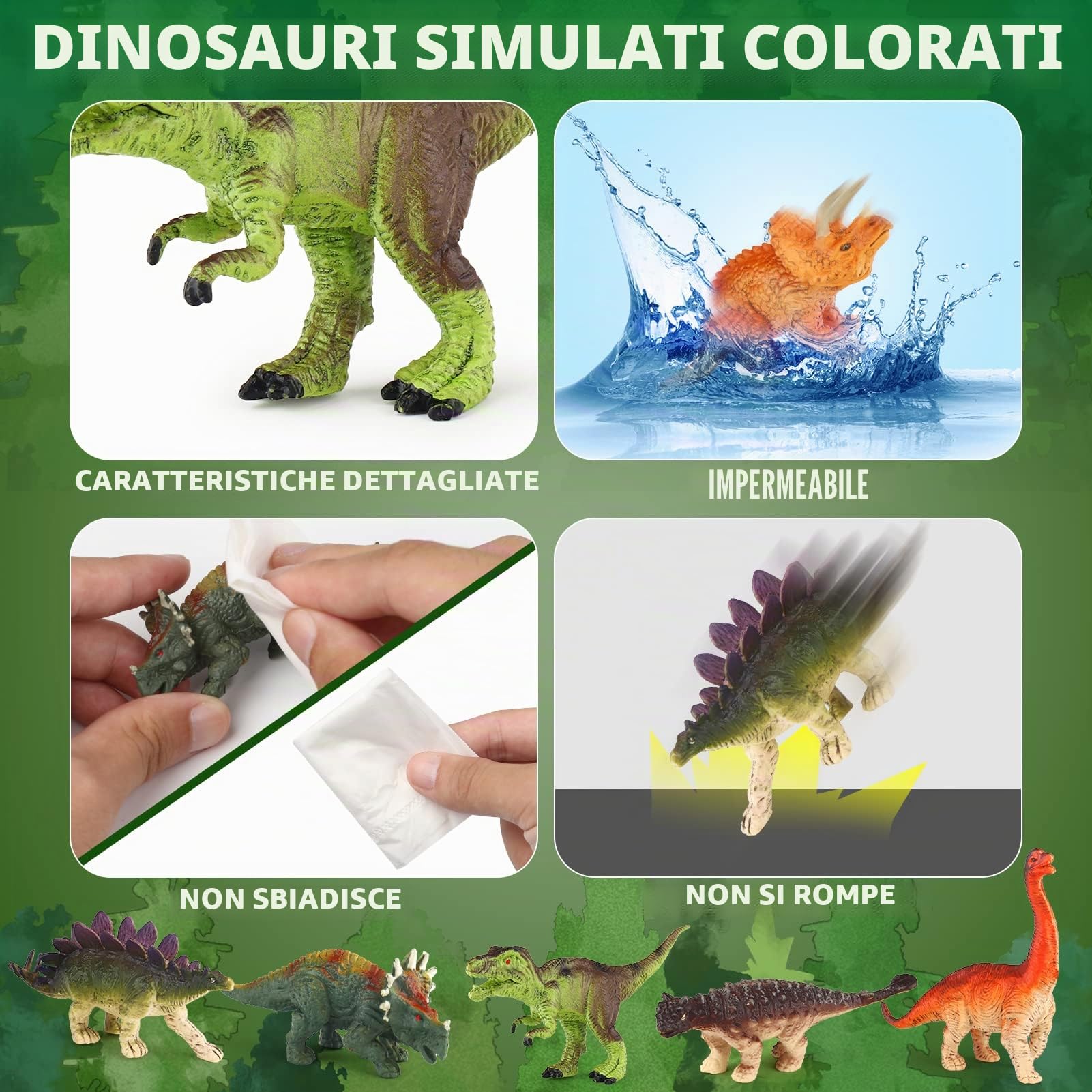 Mini dinosauri Sanlebi in una mano, altra vista