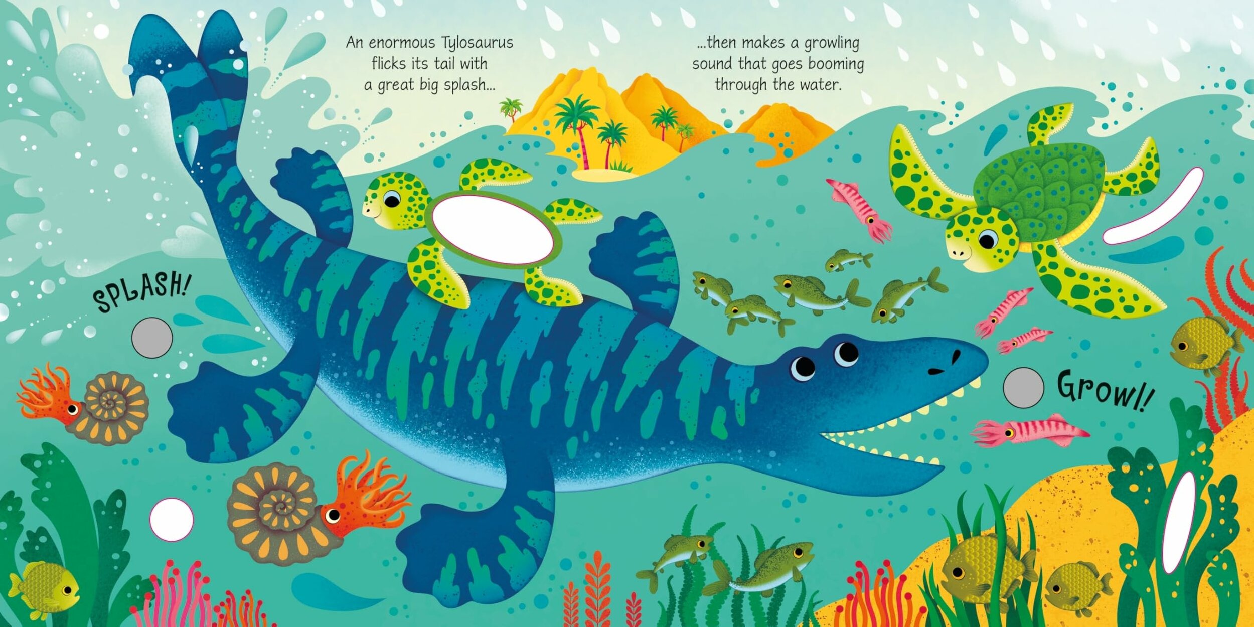 Libro sonoro Usborne I dinosauri, percorso tattile