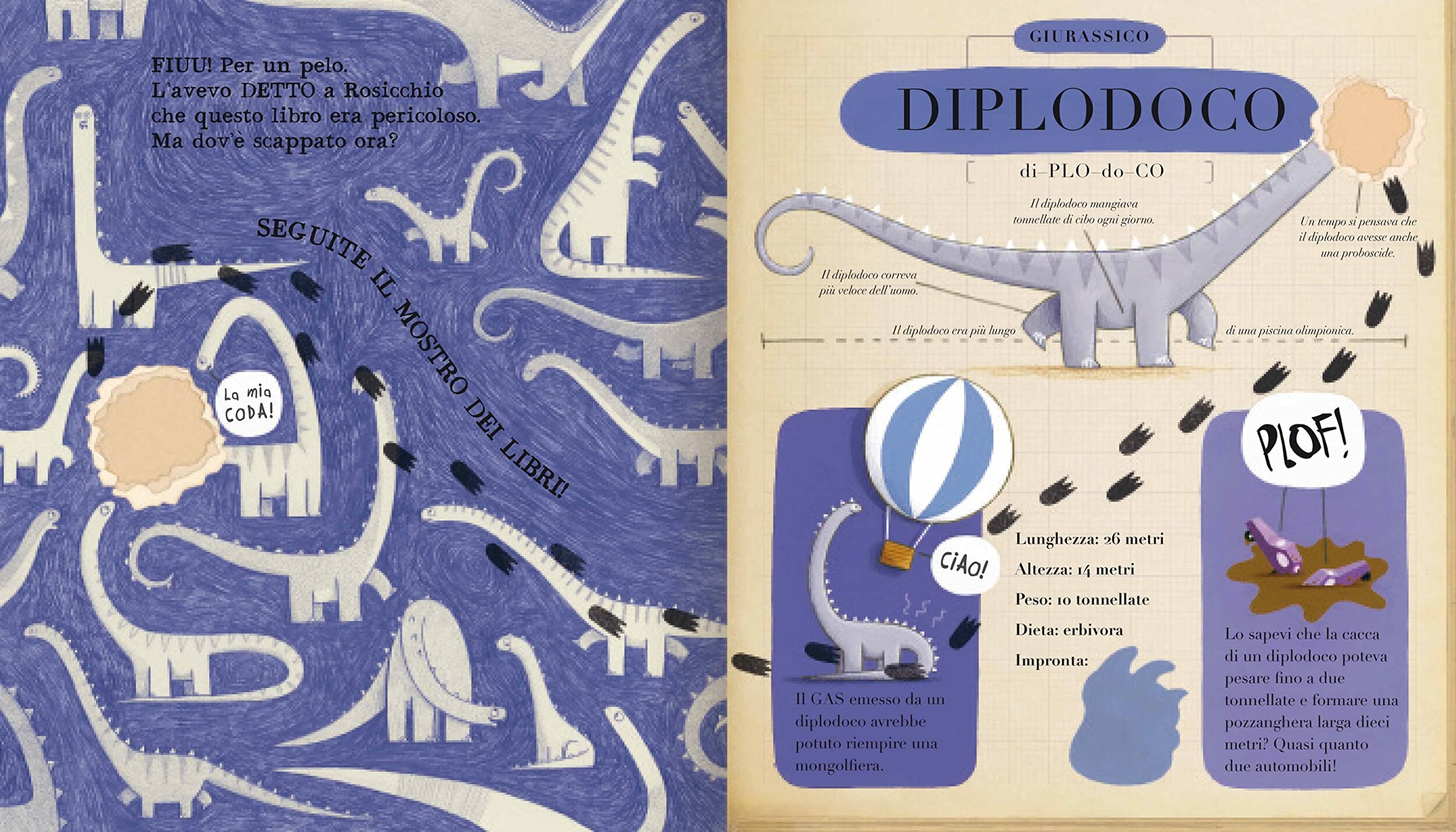Rosicchio e i dinosauri, altra pagina