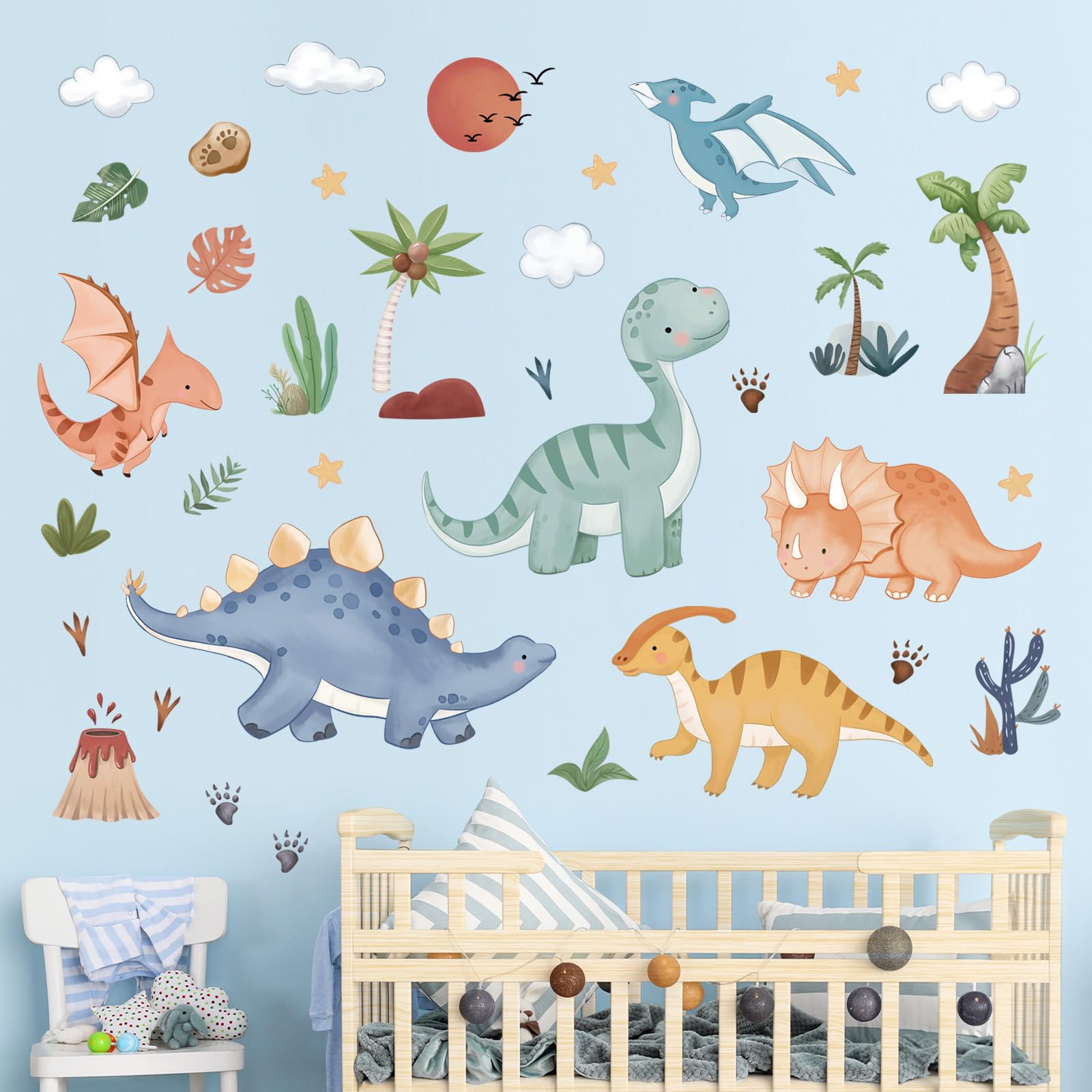 Adesivi dinosauri boho decalmile, dettaglio