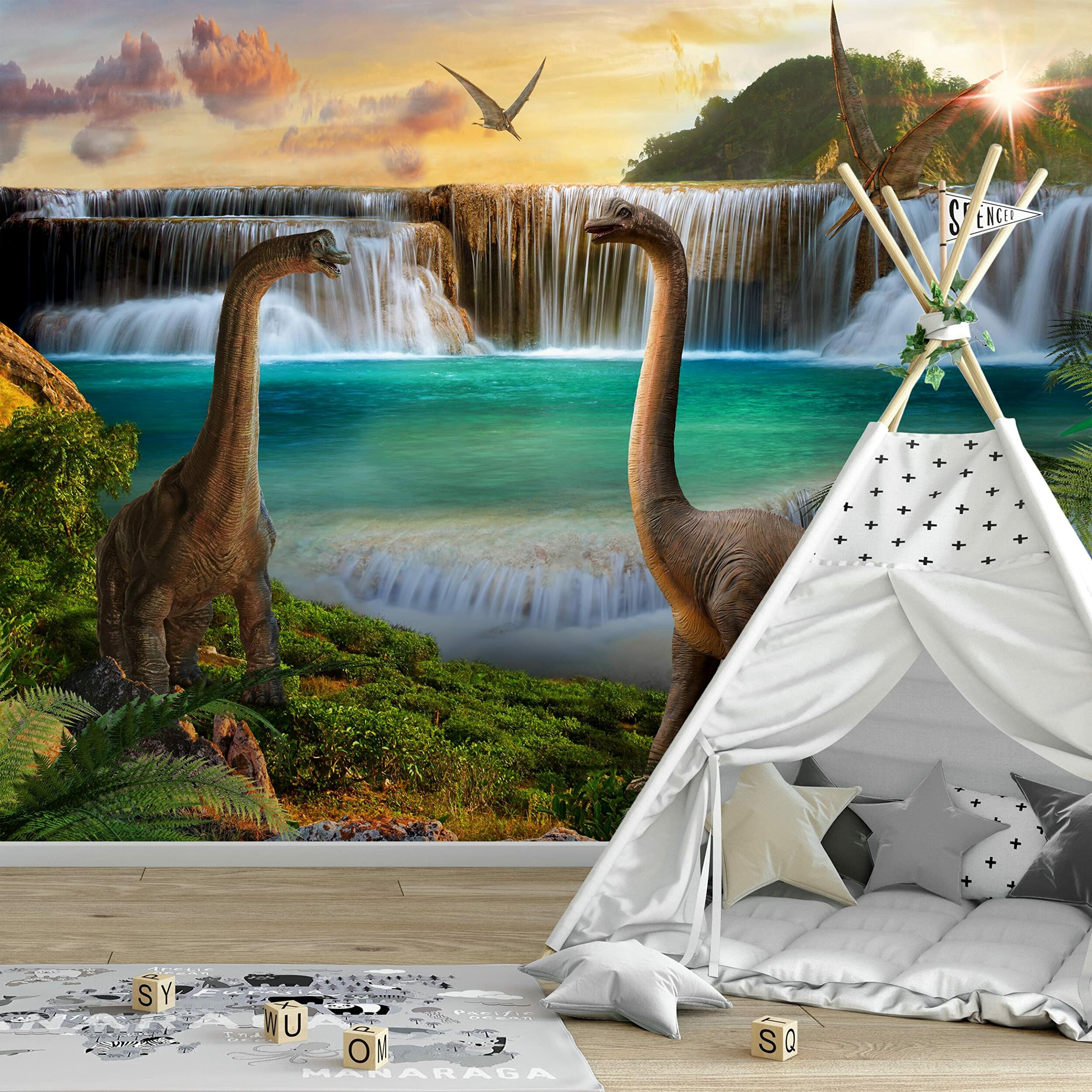 Fotomurale dinosauri Runa Art, altra vista