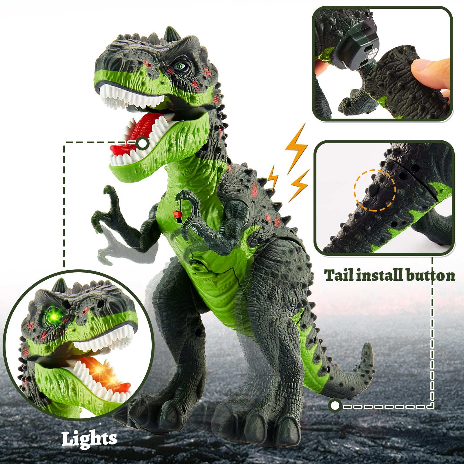 T-Rex HYAKIDS con spray, dettaglio