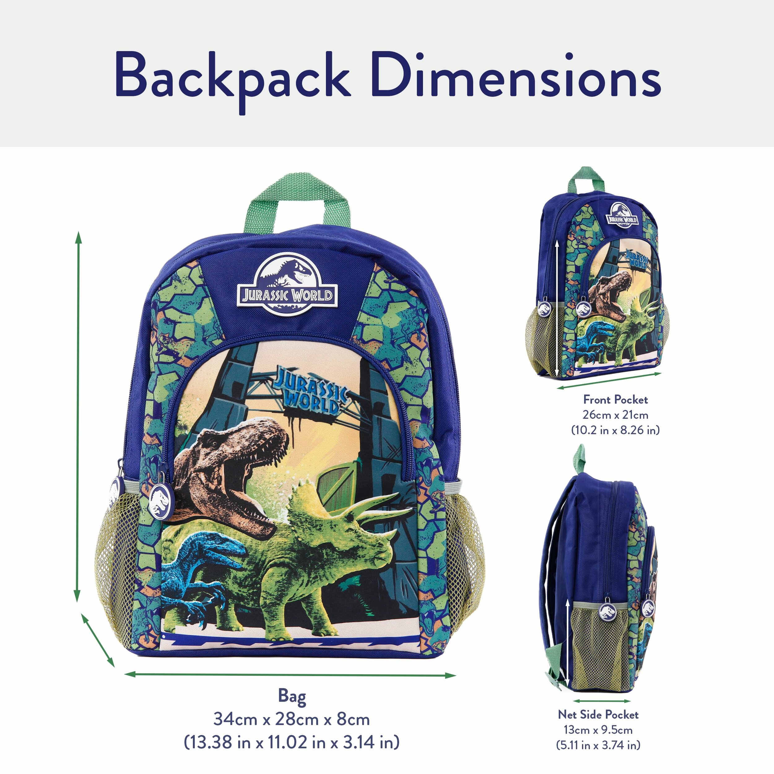 Zaino Jurassic World per bambini, dettaglio