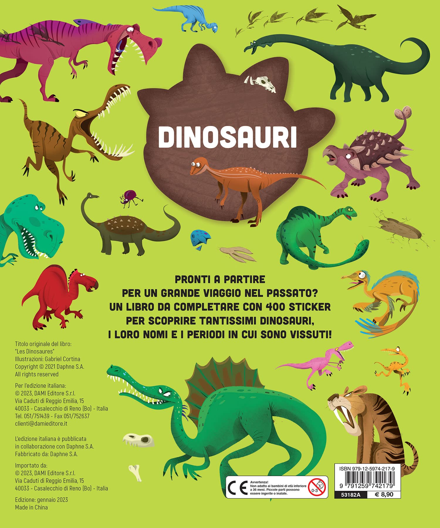Album Dinosauri 400 stickers, pagina interna