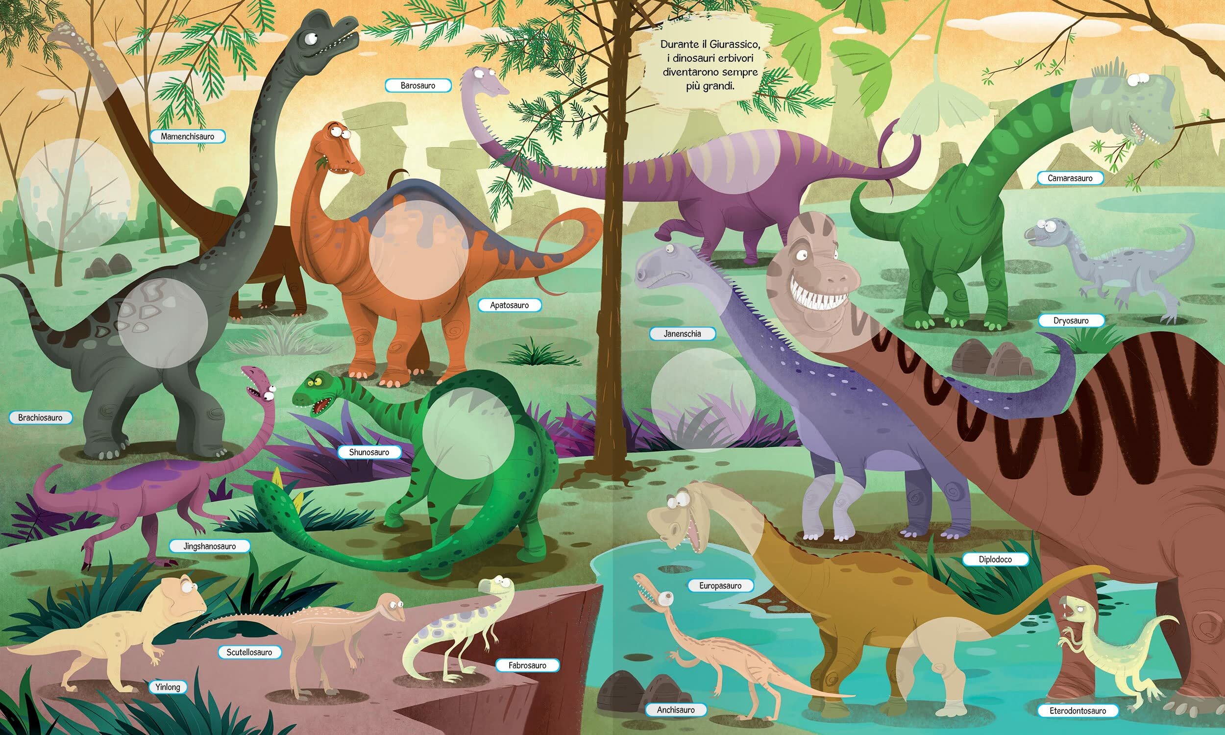 Album Dinosauri 400 stickers, fogli di adesivi