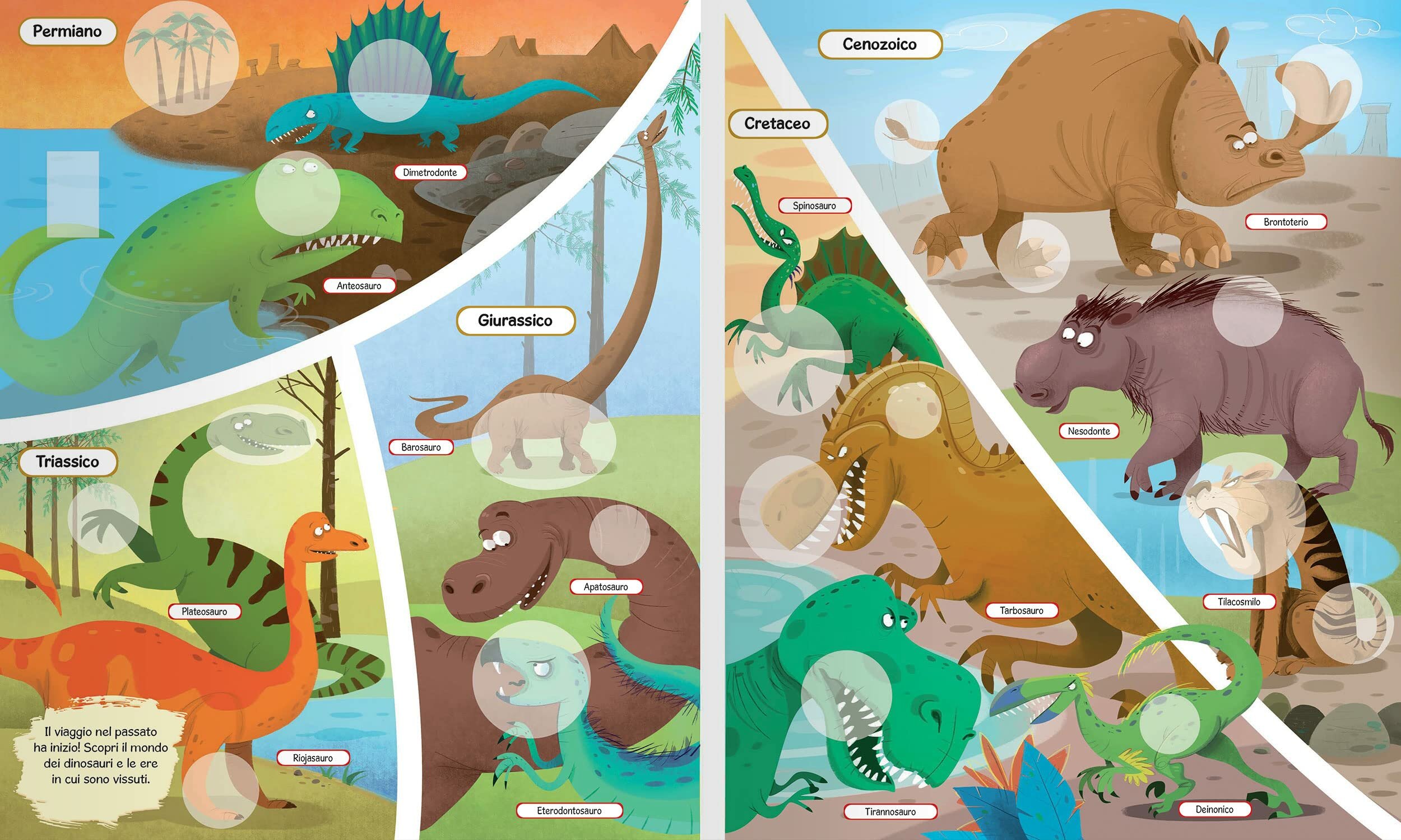 Album Dinosauri 400 stickers, dettaglio