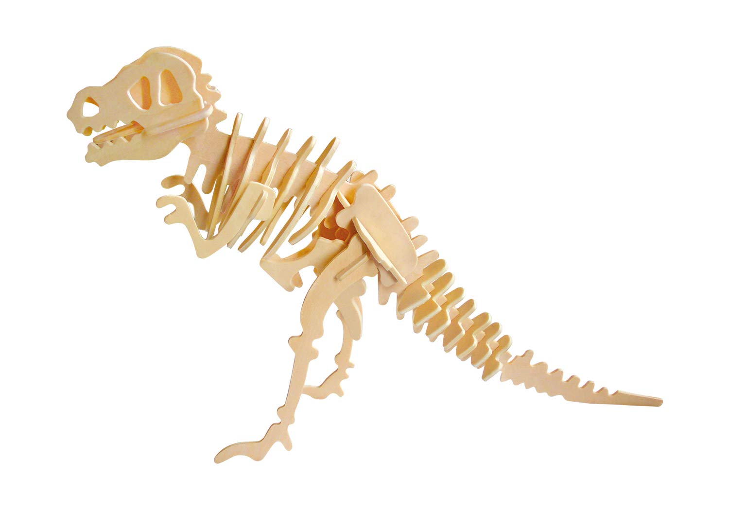 T-Rex in legno Marabu dipinto, altra vista