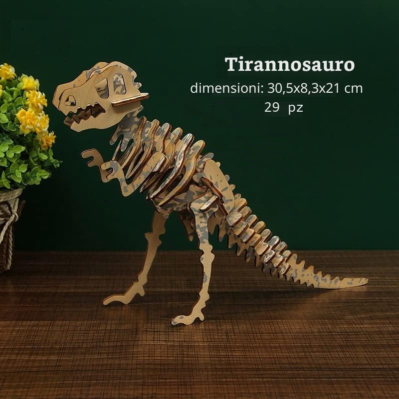 T-Rex in legno Fycooler, dettaglio