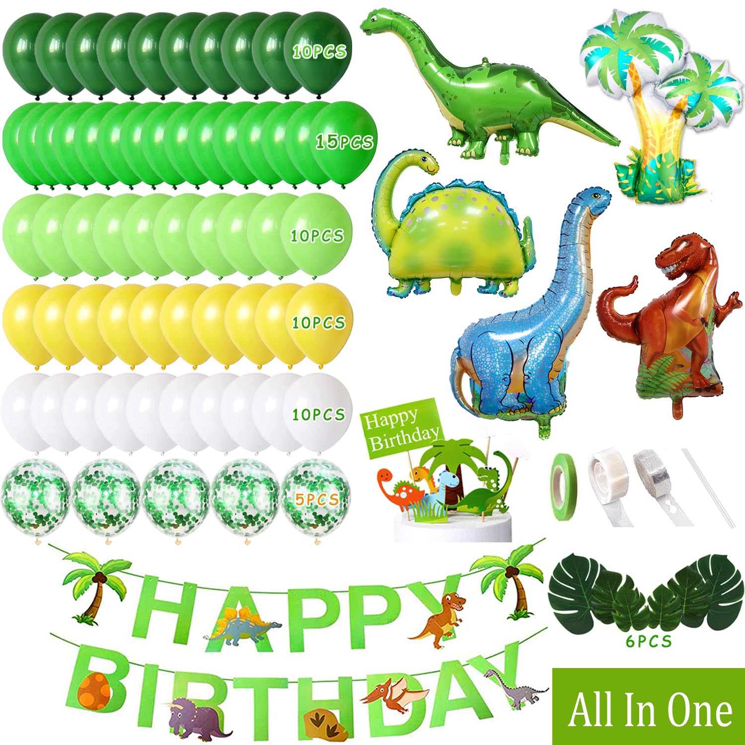 Kit palloncini dinosauri OEMG, altra vista