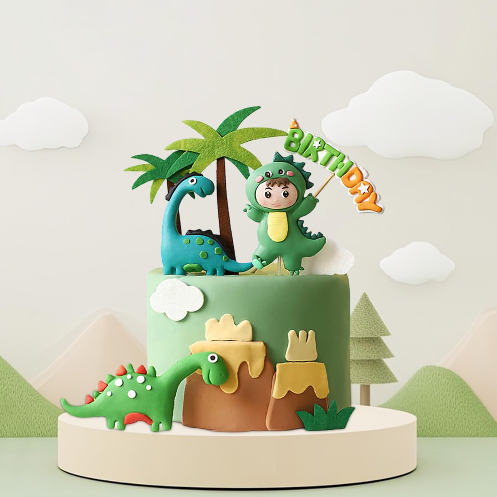 Cake topper dinosauri SJUNJIE, altra vista