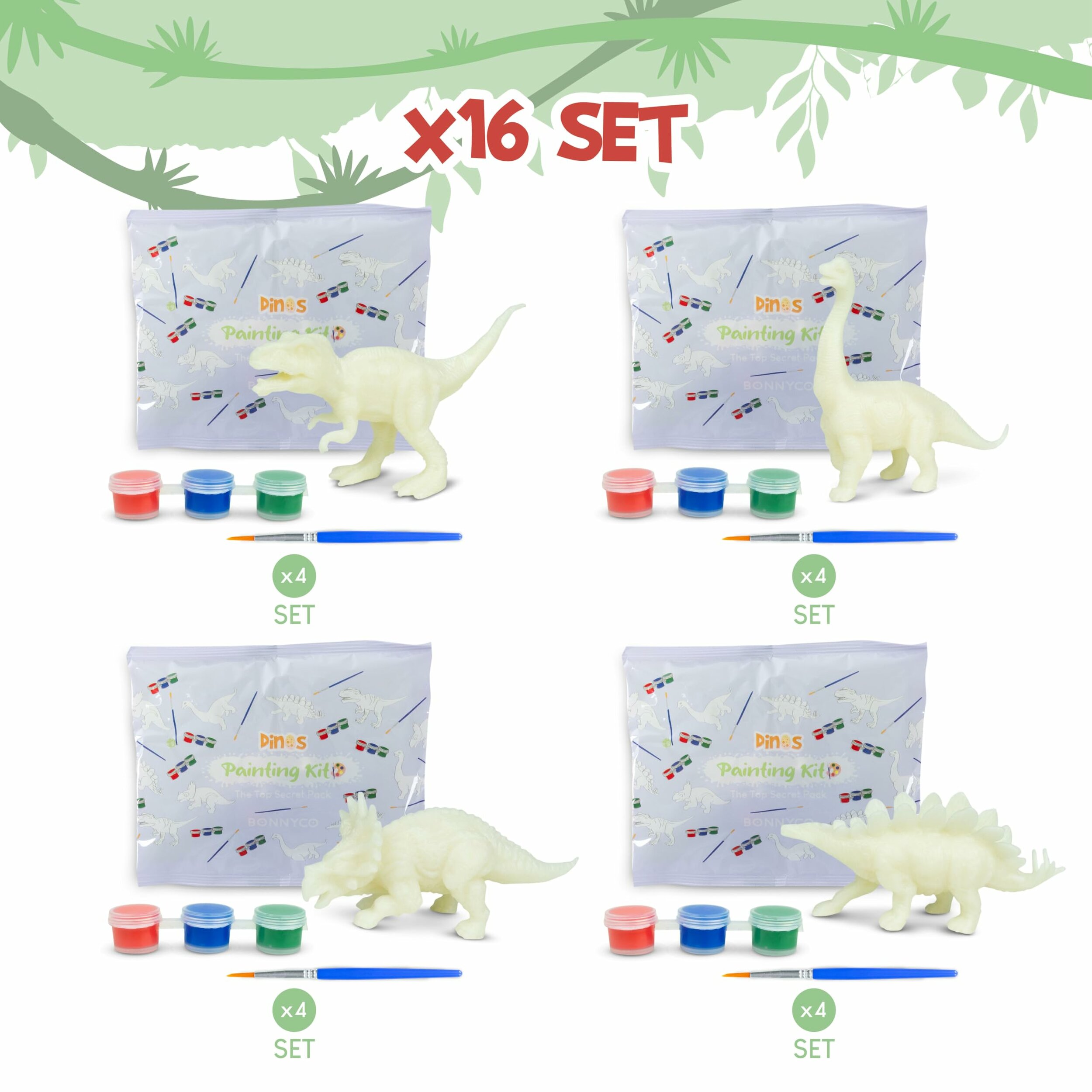 Dinosauri da dipingere BONNYCO con colori e pennello